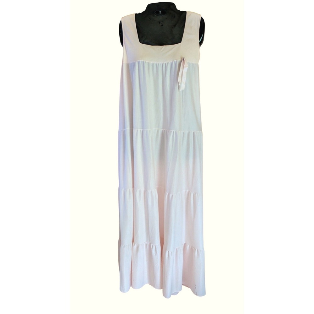 Vintage Tiered Maxi Nightgown M Cottagecore Coquette Regencycore Romantic Flowy